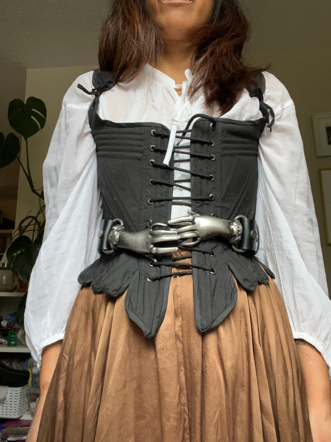 Customer photo review of Victorian Hands Belt in Antique Pewter