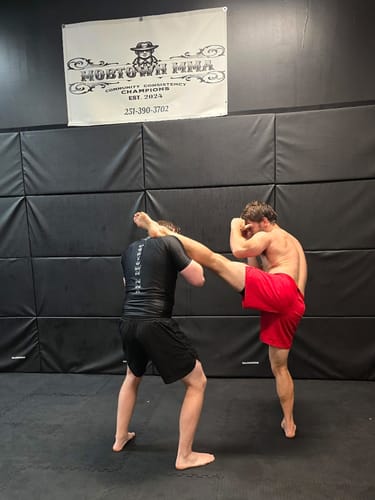 Customer photo review of Black Jack Red No Gi Mens BJJ Shorts