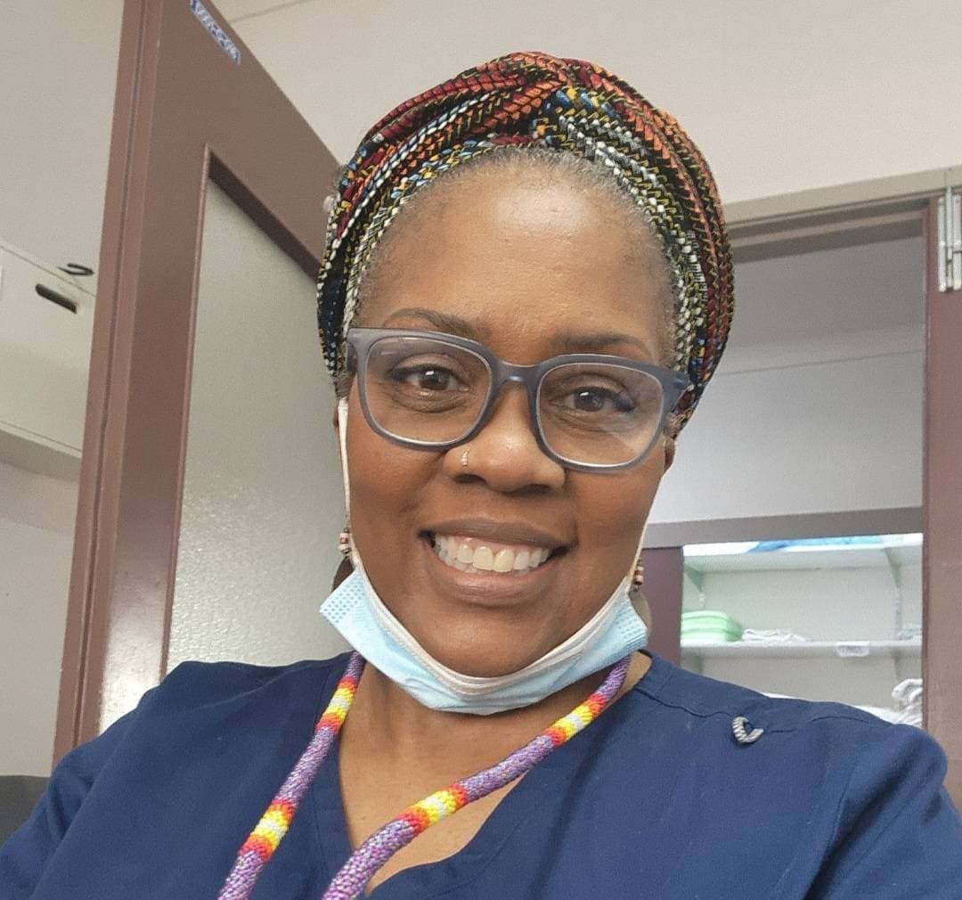 Customer photo review of DELE African Print Ankara Diamond Earrings