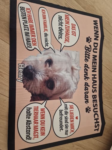 Customer photo review of Begrüßungskomitee - Individuelle Fußmatte