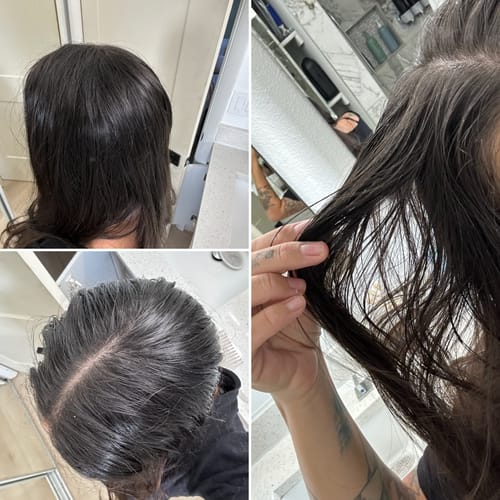 Customer photo review of Weightless Shampoo & Conditioner Set With Brush
