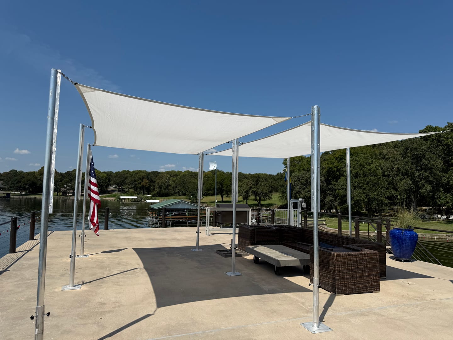 Customer photo review of Outdoor Waterproof Sun Shade Sail Opaque Privacy Protection Canopy for Patio,Garden, Backyard Lawn