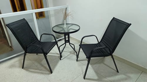 Customer photo review of Conjunto de Mesa com 2 Cadeiras Empoli EM-6021 para Jardim
