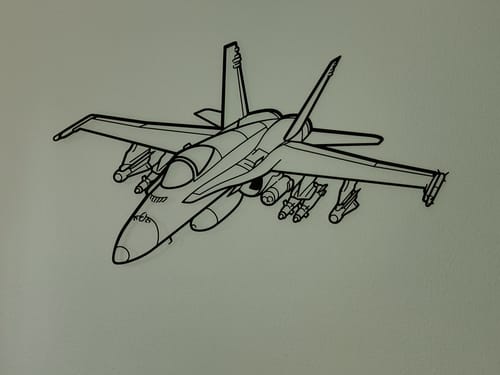 Customer photo review of Your Custom Aircraft Silhouette Metal Wall Art