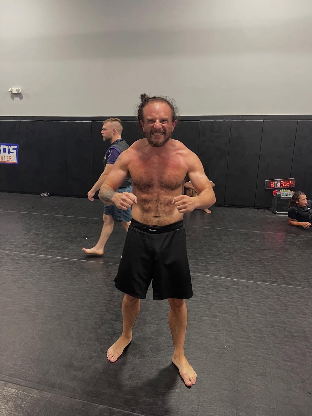Customer photo review of Black Jack Black No Gi Mens BJJ Shorts