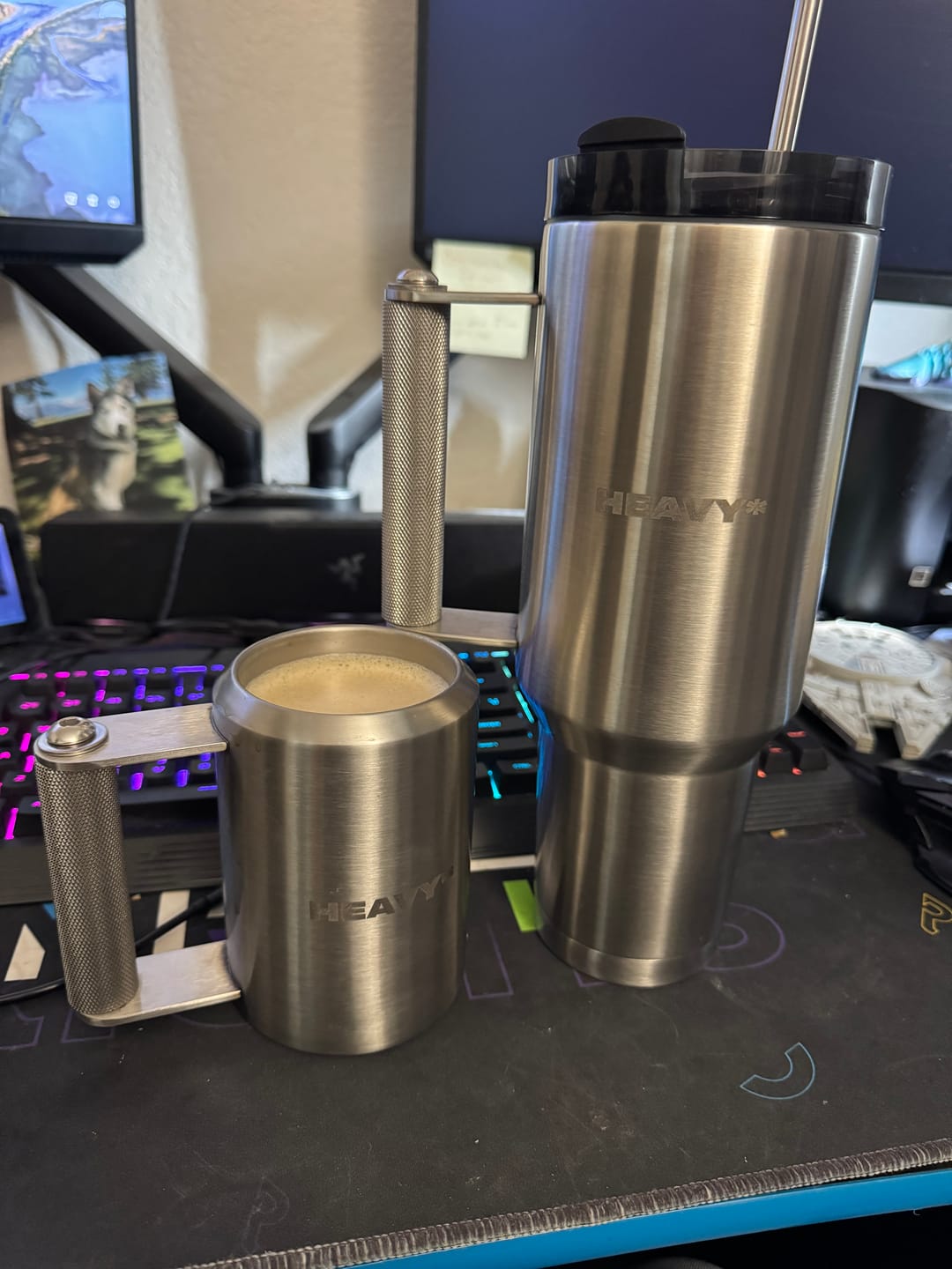 Customer photo review of 5lb HEAVY* Mug | Stainless Steel Weighted Mug