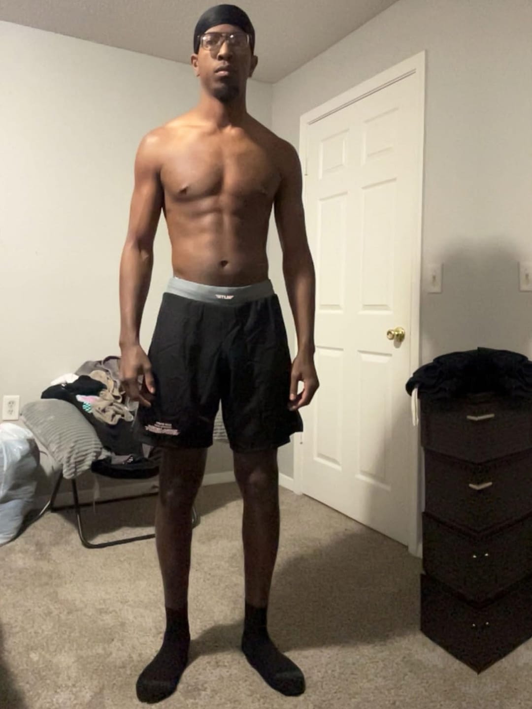 Customer photo review of Black Jack Gray No Gi Mens BJJ Shorts