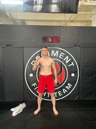 Customer photo review of Black Jack Red No Gi Mens BJJ Shorts