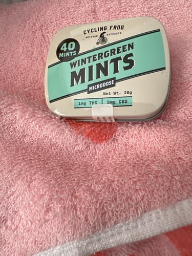 Customer photo review of Wintergreen Mints, 1mg THC + 5mg CBD, 40ct