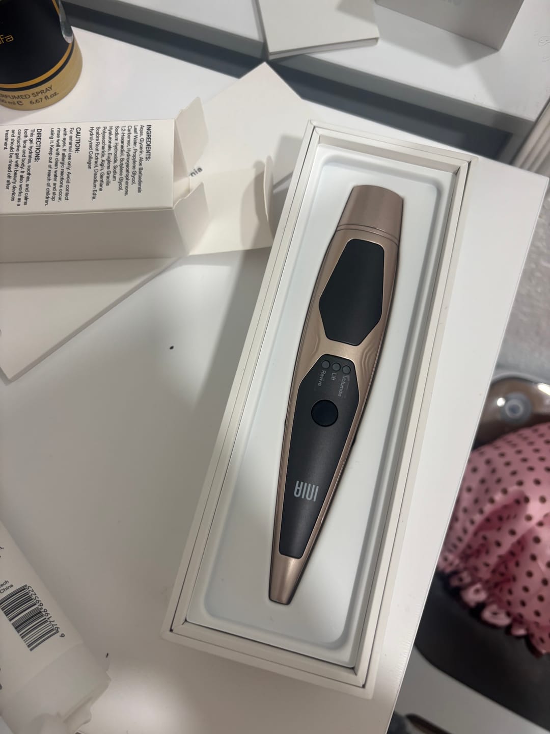 Customer photo review of INIA LUMIN Eye Skincare Device
