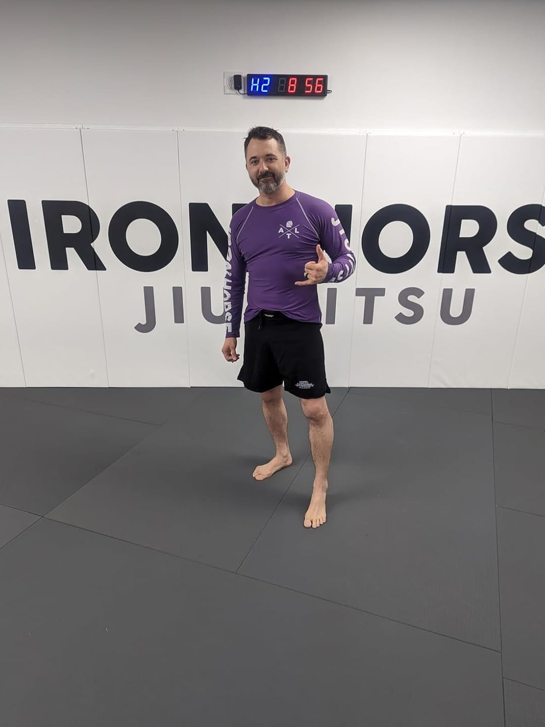 Customer photo review of Black Jack Black No Gi Mens BJJ Shorts