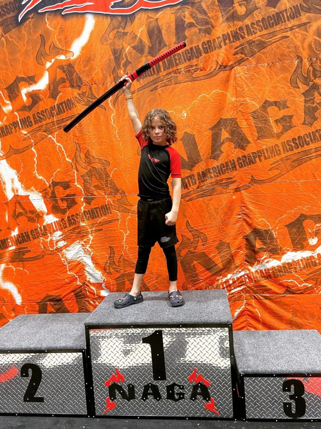 Customer photo review of Black Jack Black No-Gi Kids BJJ Shorts