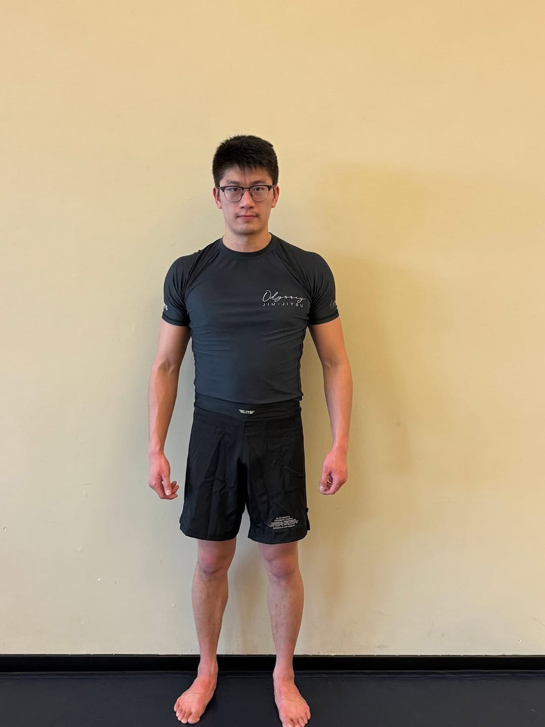 Customer photo review of Black Jack Black No Gi Mens BJJ Shorts
