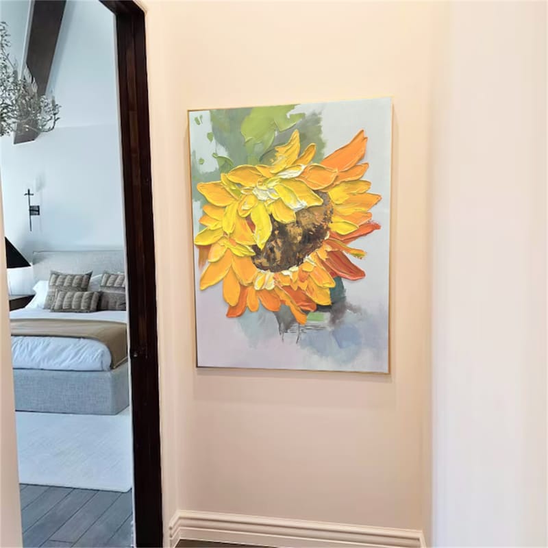Customer photo review of Flower Abstract Textured Wall Art #FP103