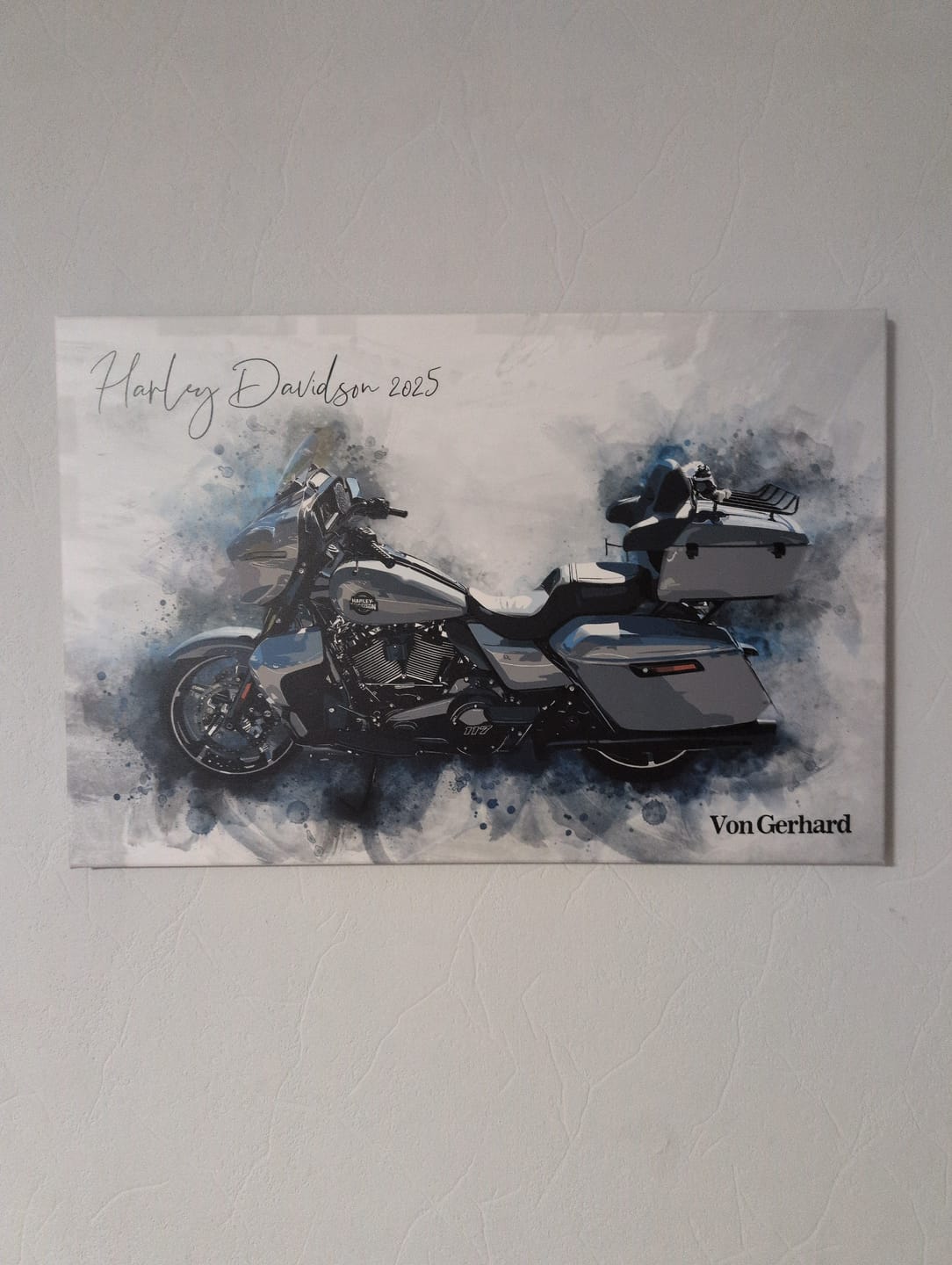 Customer photo review of Dein Motorroad als Aquarell Poster | Geschenk für Motorradfahrer