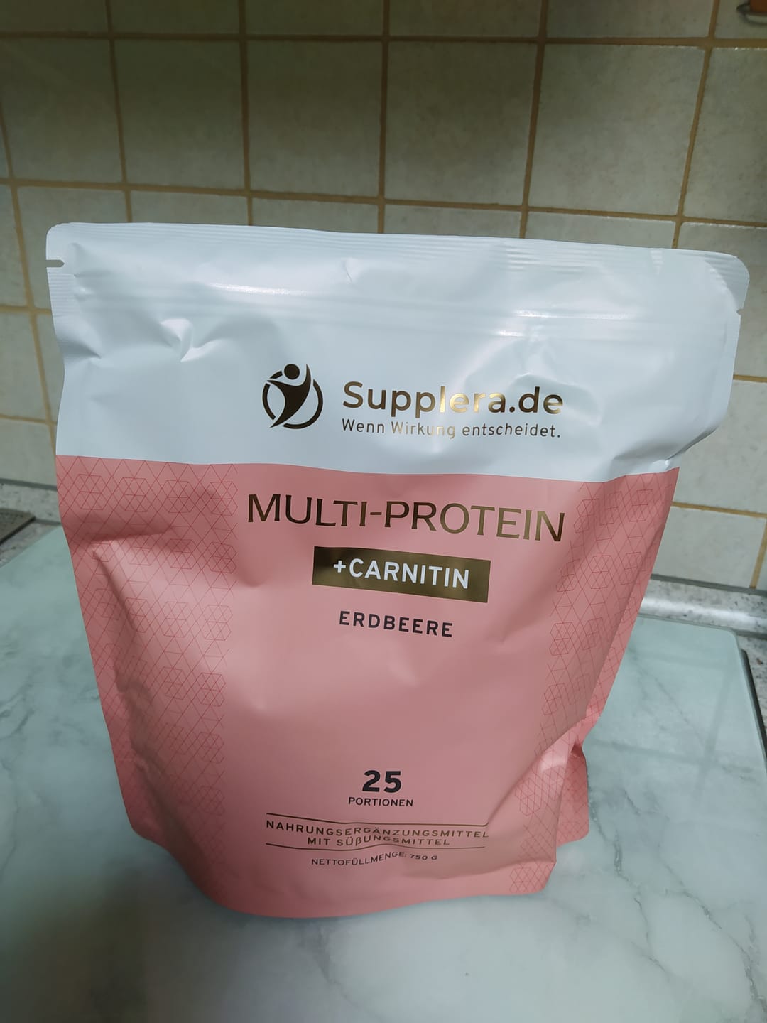 Customer photo review of Multi Protein m. Erdbeere-Geschmack 750g Beutel