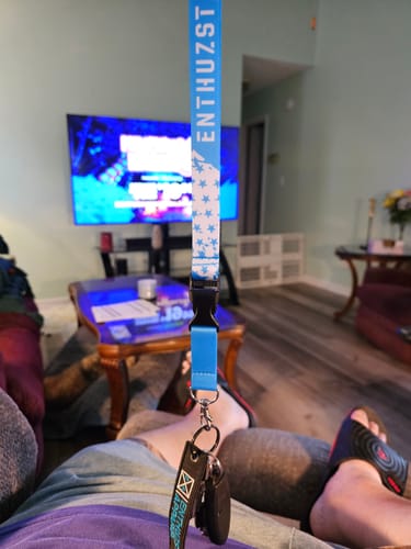 Customer photo review of TEAL STARS LANYARD