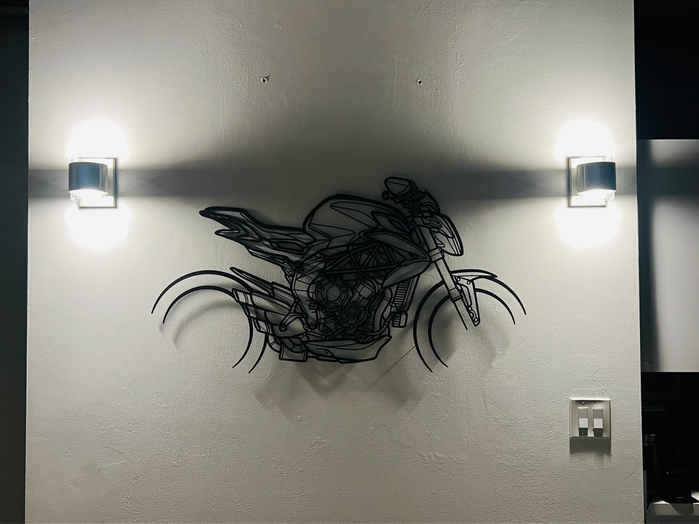 Customer photo review of Dragster 800RR Silhouette Metal Wall Art