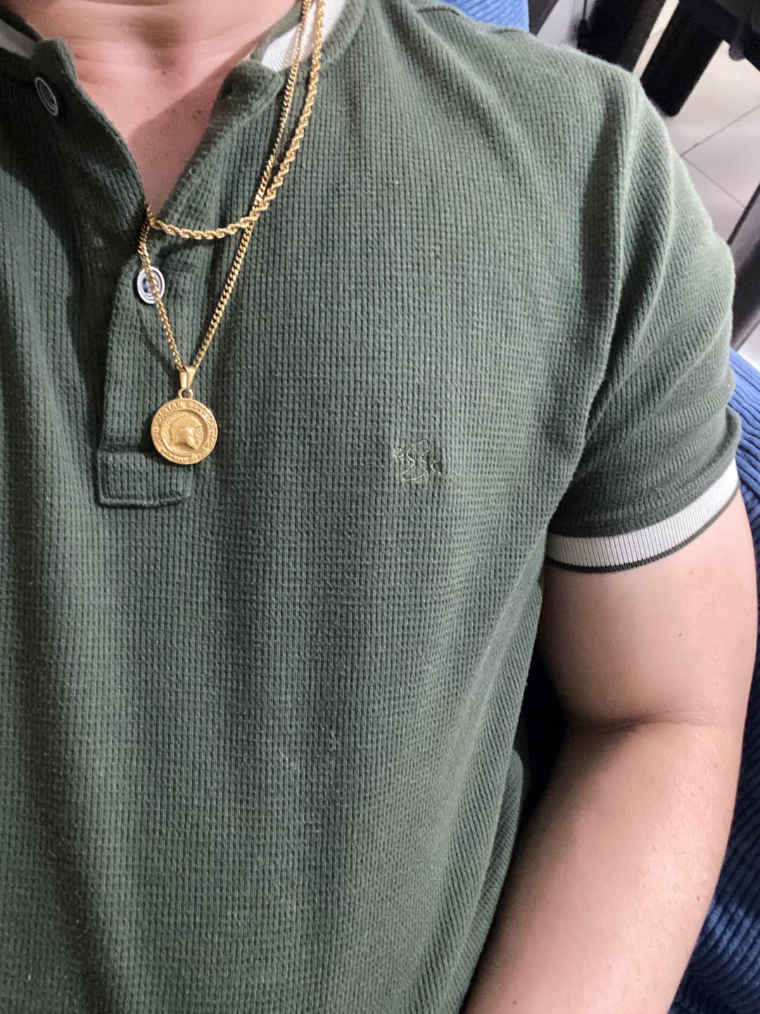 Customer photo review of Set Spartan Doble cadena Baño Oro 18k