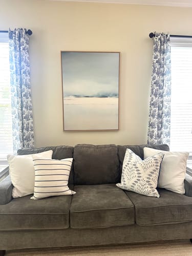 Customer photo review of Misty Morning Canvas Art – Vertical