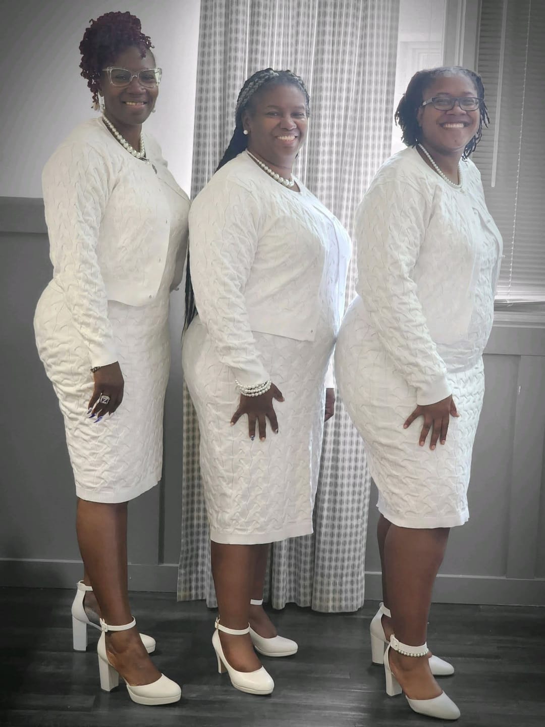 Customer photo review of The Power Knit Dress Set WHITE-  pre order -ZETA ONLY