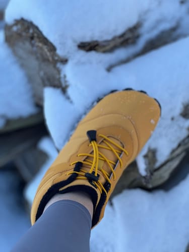 Customer photo review of Vindra Flex - Non-slip & Universal Winter Barefoot Shoe (Water-resistant)