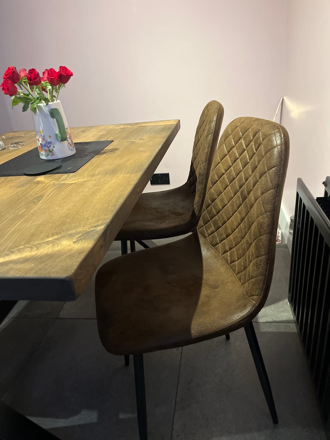 Customer photo review of Hunton Dining Chair Brown | Set of Two