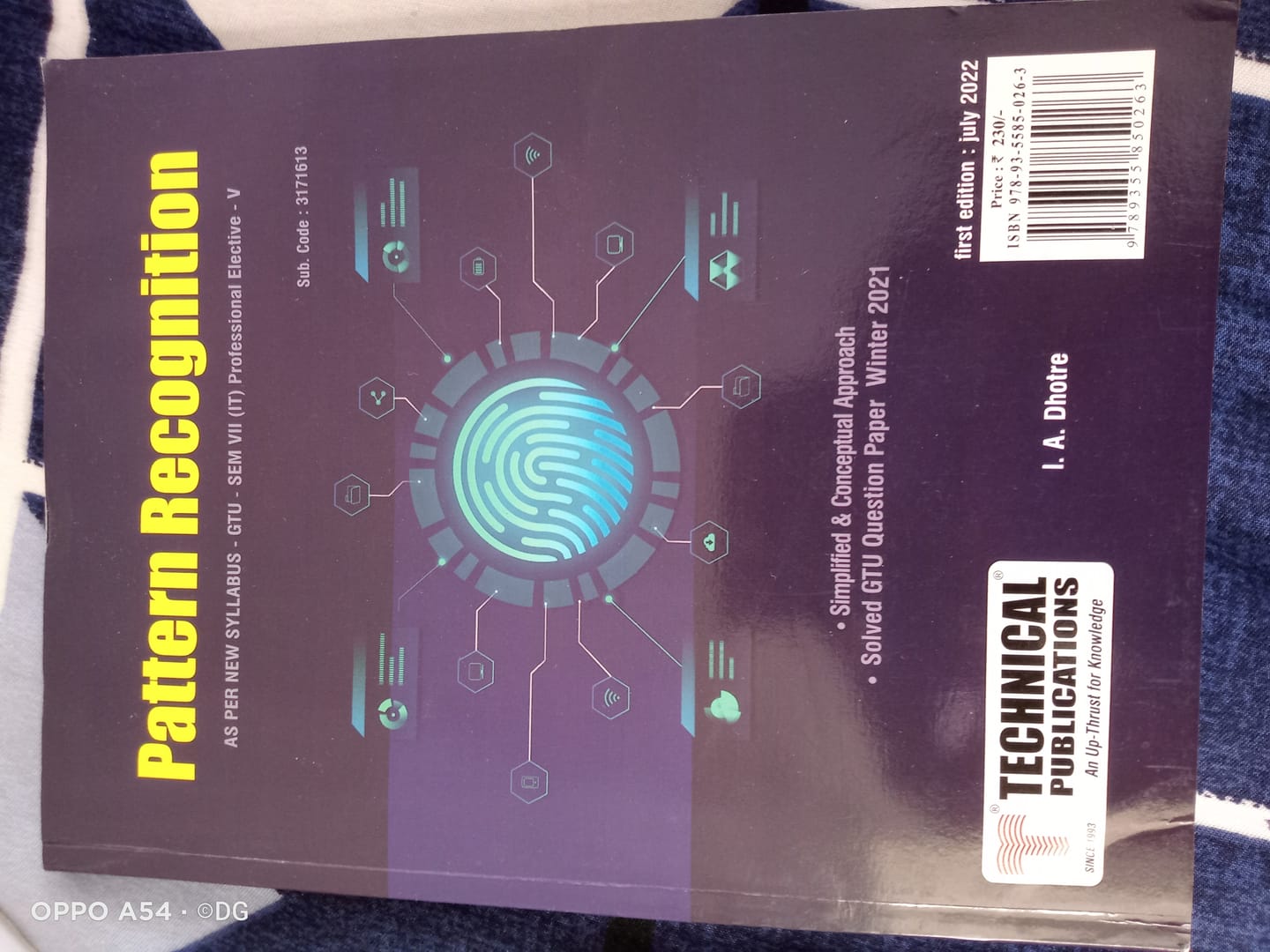 Customer photo review of Pattern Recognition for GTU 18 Course (VII - IT - 3171613)- Professional Elective - V