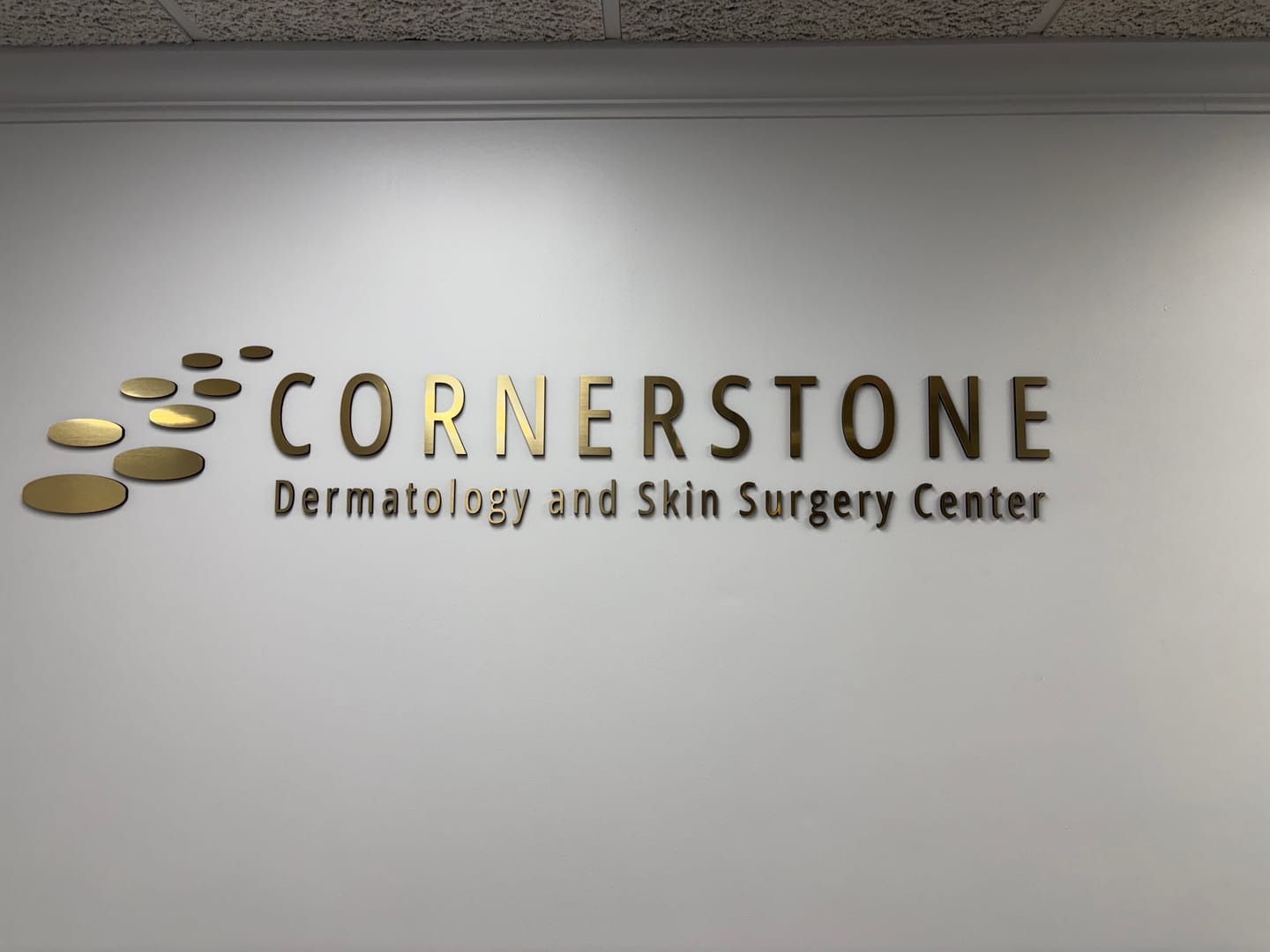 Customer photo review of Metal Brushed or Polished Dimensional Letters | Elegant Sign For Your Office, Business or Lobby