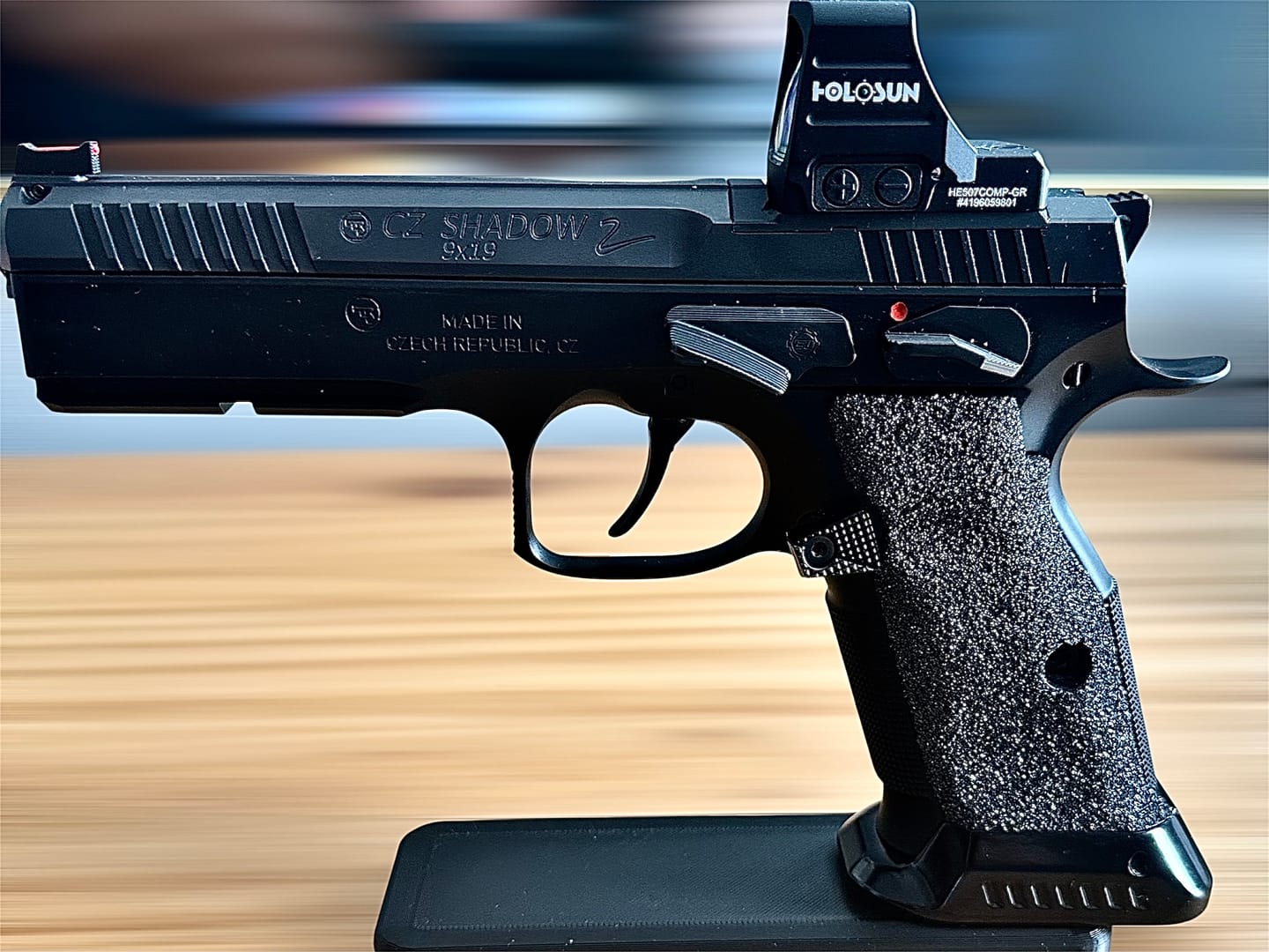 Customer photo review of CZ Shadow 2 Grips and Brass Mag well Combo