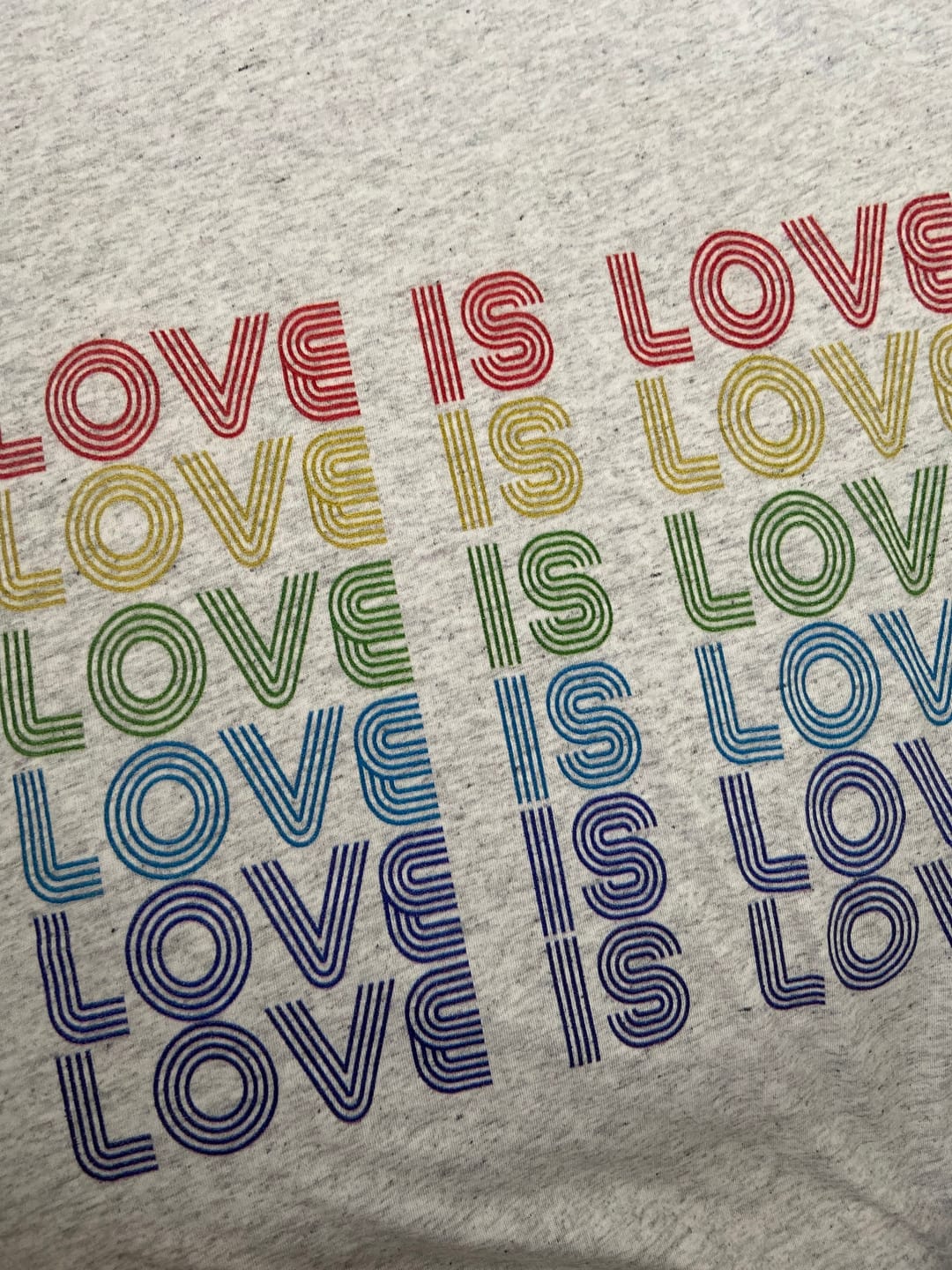 Customer photo review of Love is Love Super Soft Triblend T-Shirt