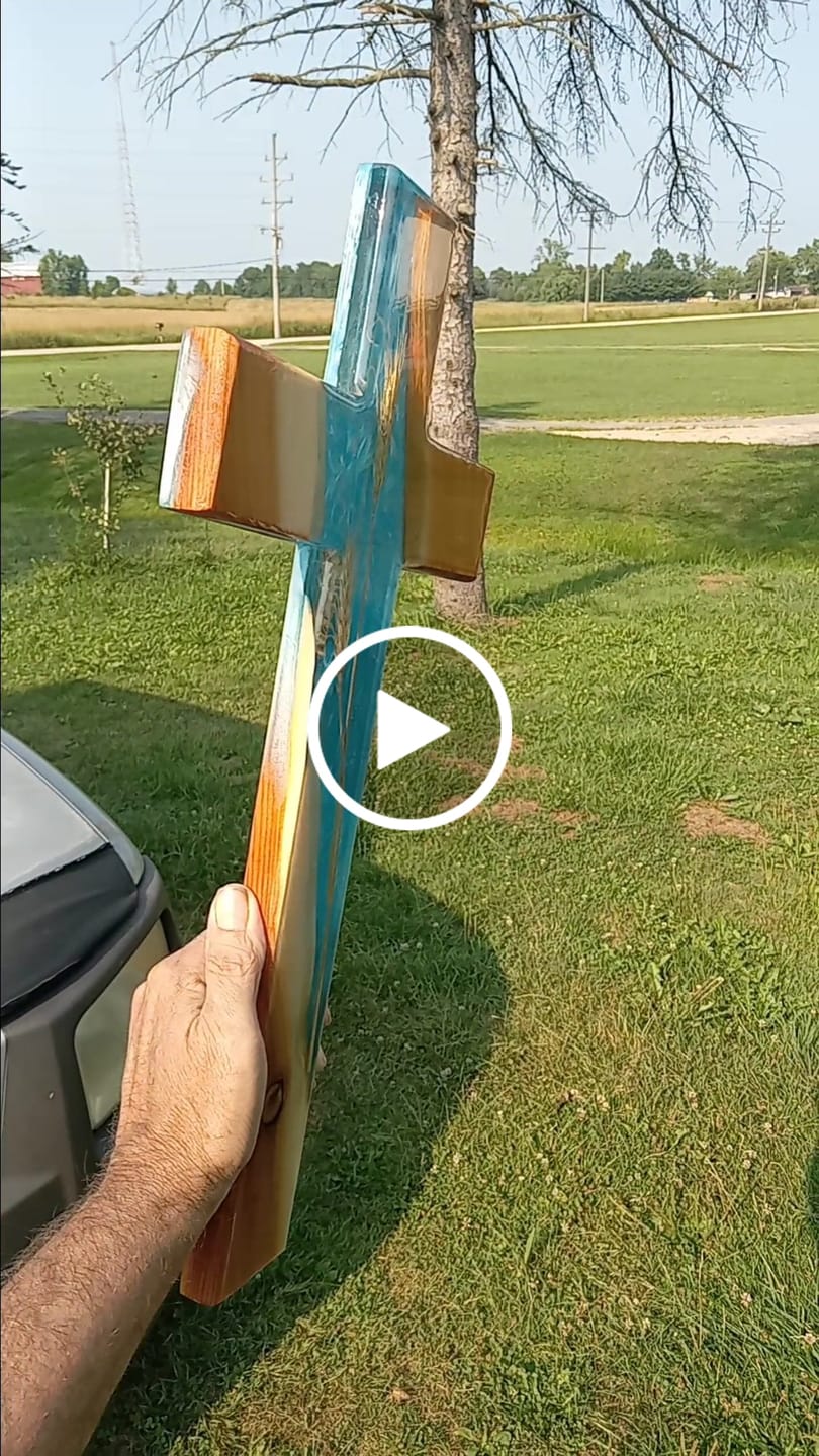 Customer video review of 20x10x1" Cross Silicone Mold For Epoxy Resin - Large Cross Mold