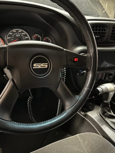 Customer photo review of Motion Raceworks Momentary Small Push Button w/6' Wound Cord (Red or Green)