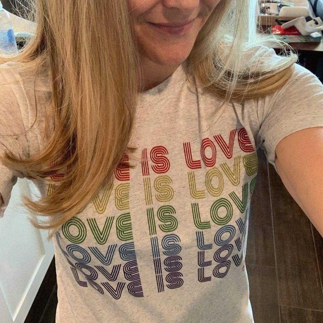 Customer photo review of Love is Love Super Soft Triblend T-Shirt