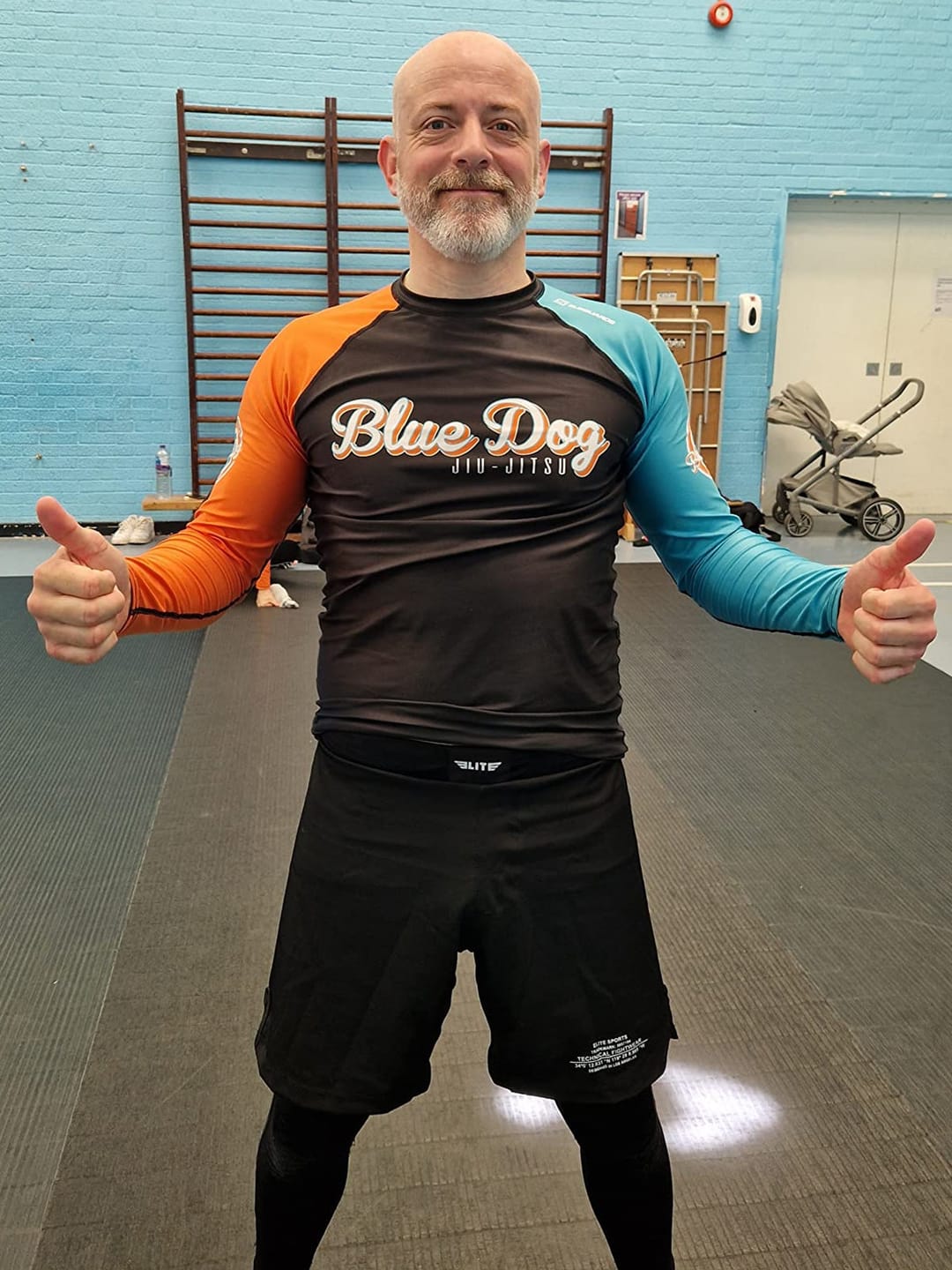 Customer photo review of Black Jack Black No Gi Mens BJJ Shorts