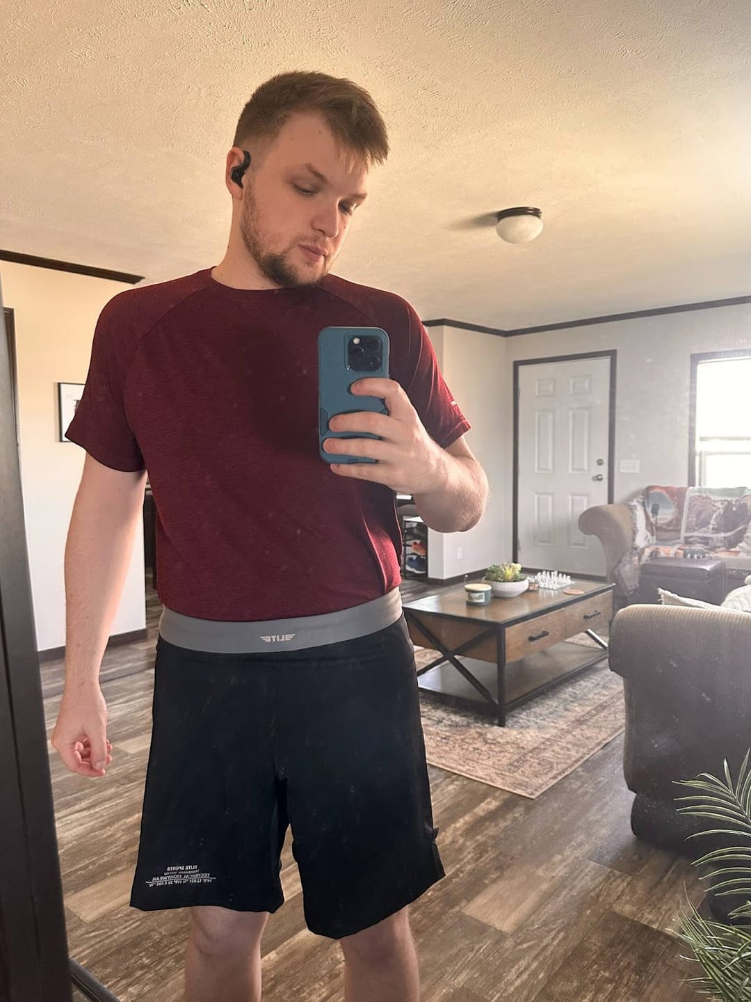 Customer photo review of Black Jack Gray No Gi Mens BJJ Shorts