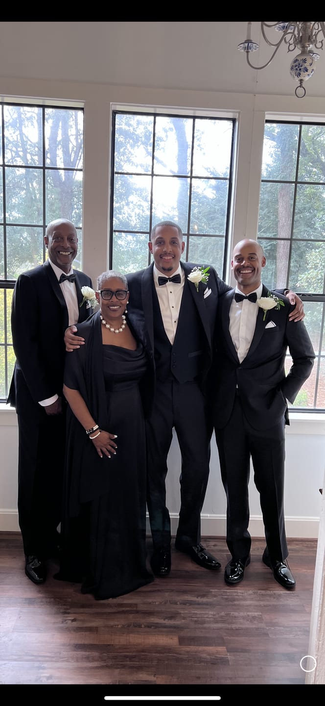 Customer photo review of Men's Black White Two Tone Double Layered Bow Tie