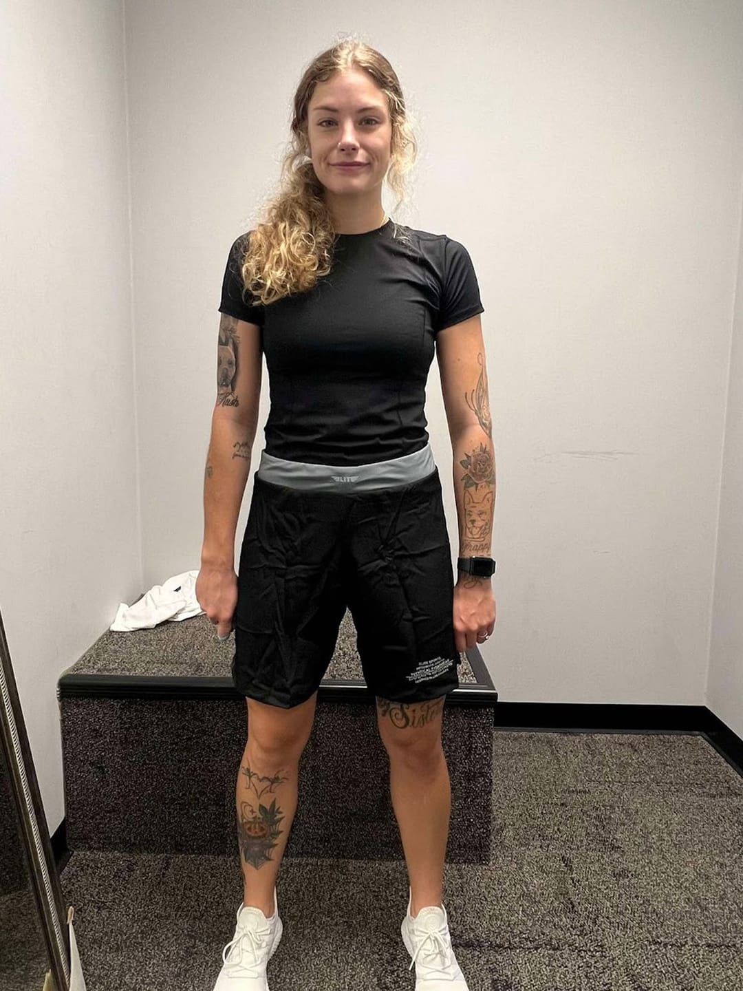 Customer photo review of Black Jack Gray No Gi Mens BJJ Shorts