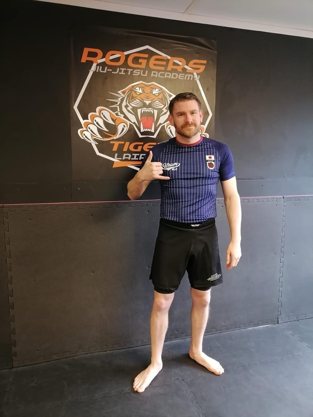 Customer photo review of Black Jack Black No Gi Mens BJJ Shorts