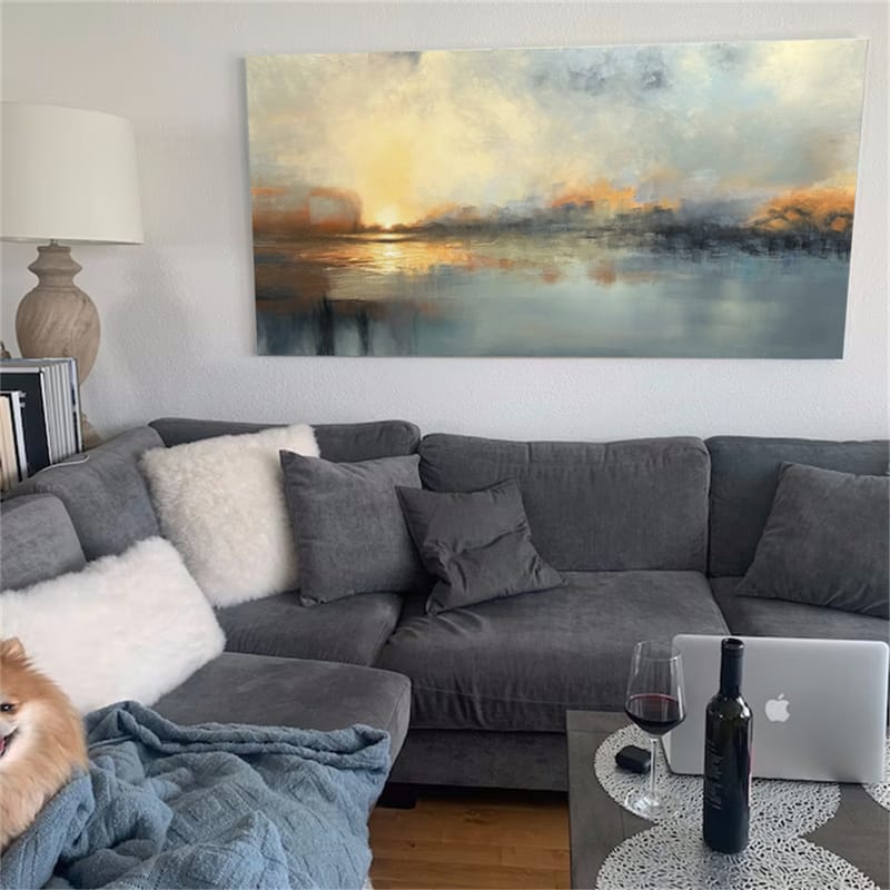 Customer photo review of Abstract Painting Canvas #AP193