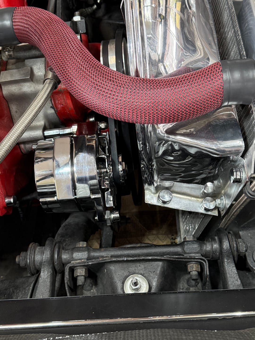 Customer photo review of Upper & Lower Radiator Hose Skin Kit -Carbon Fiber/Kevlar