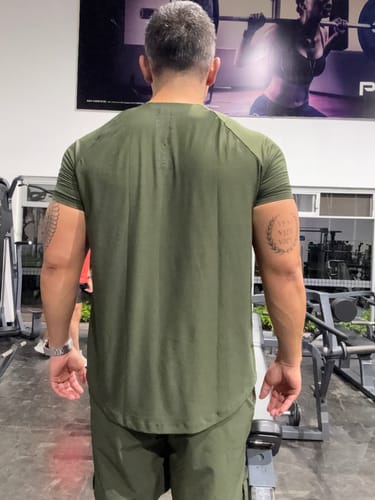 Customer photo review of Training Sport Tee - Army Green