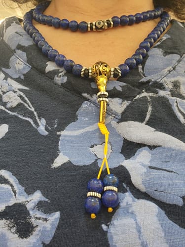 Customer photo review of Lapis Lazuli Third Eye Mala