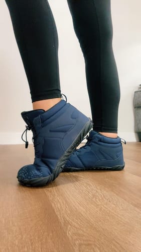 Customer photo review of Vindra Flex - Non-slip & Universal Winter Barefoot Shoe (Water-resistant)