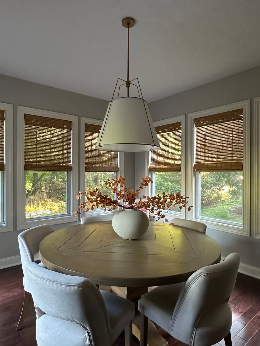 Customer photo review of Modern Fabric Conical Drum Cage Pendant Light