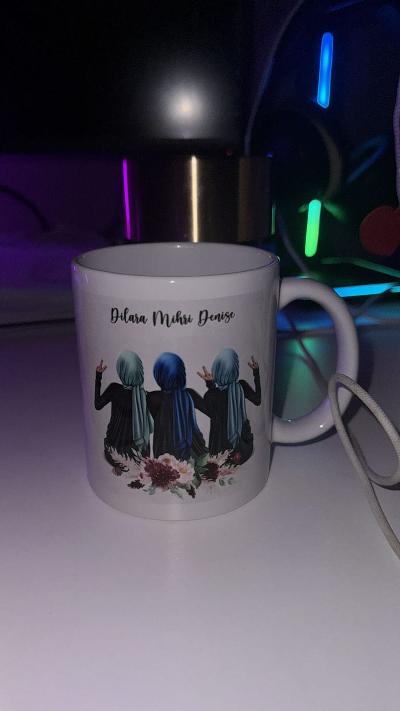 Customer photo review of Hijab/Haare 2-4 Freundinnen Tasse / Thermobecher