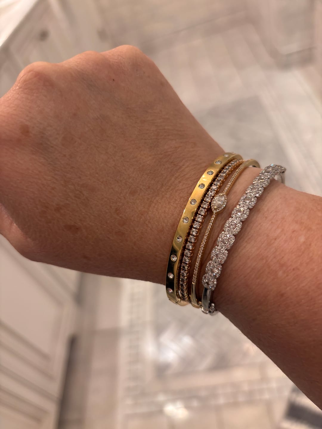 Customer photo review of Eternity Bangle Slim