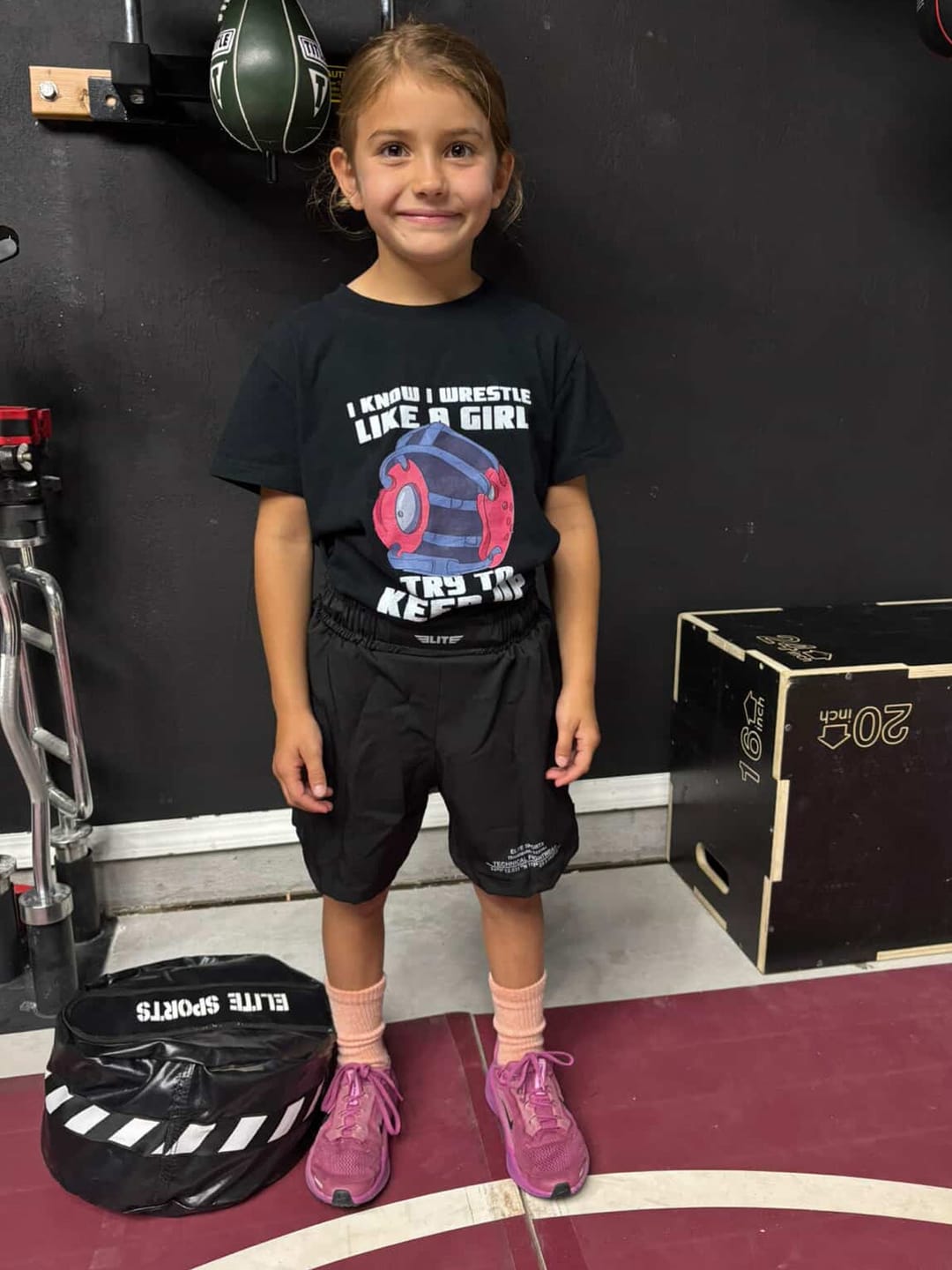 Customer photo review of Black Jack Black No-Gi Kids BJJ Shorts