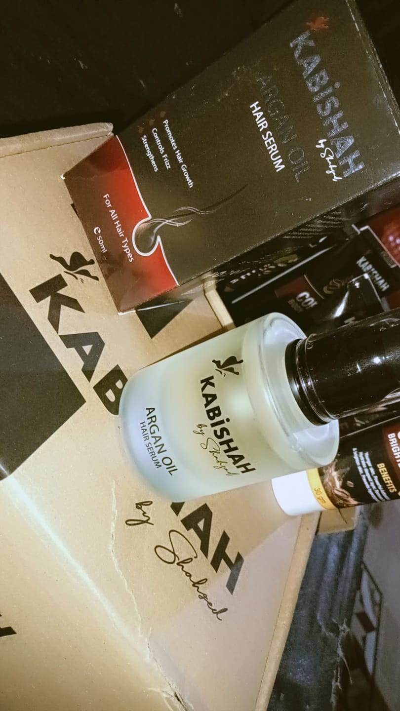 Customer photo review of Argan Oil Hair Serum