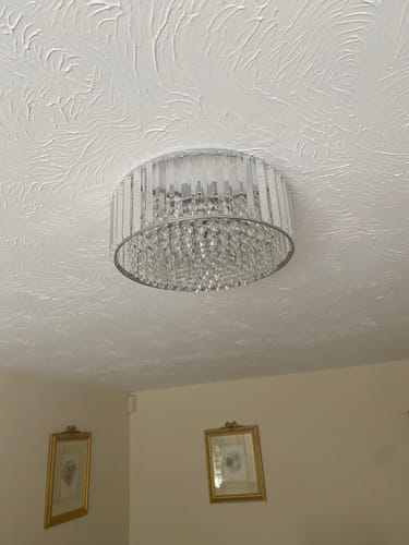 Customer photo review of 3-Light Crystal Flush Mount Ceiling Light